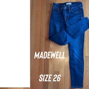 Blue Madewell skinny jeans high waisted